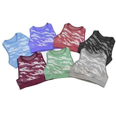 Tanque traseiro do piloto das mulheres da camuflagem do exército de Custom Logo Spandex Ladies Sports Bras do fabricante da fábrica do Oem