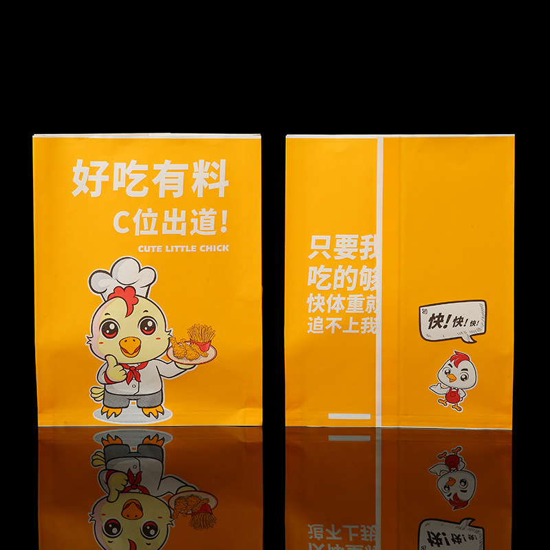 Нефтяной прочный пищевой класс Bbq Kraft Paper Bag с собственным логотипом