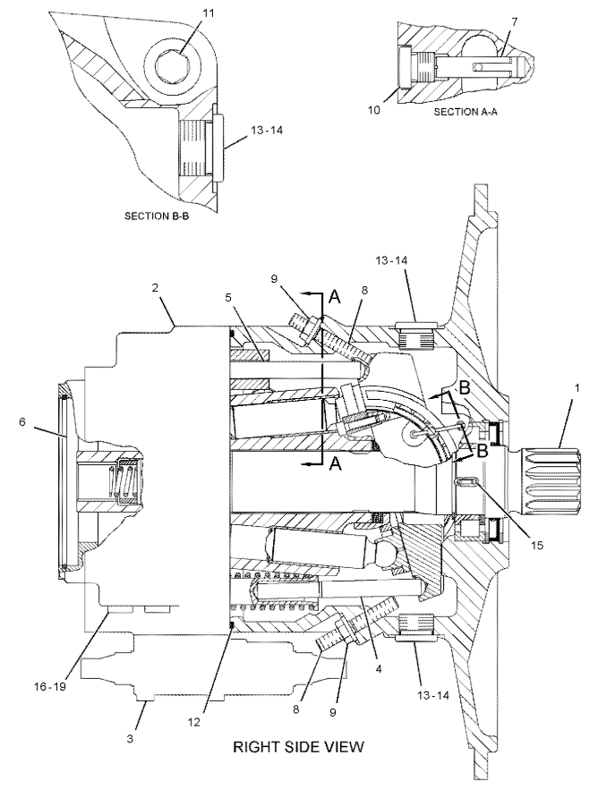 251-8034 Pompe hydraulique pour Caterpillar M318d Excavatrice Original