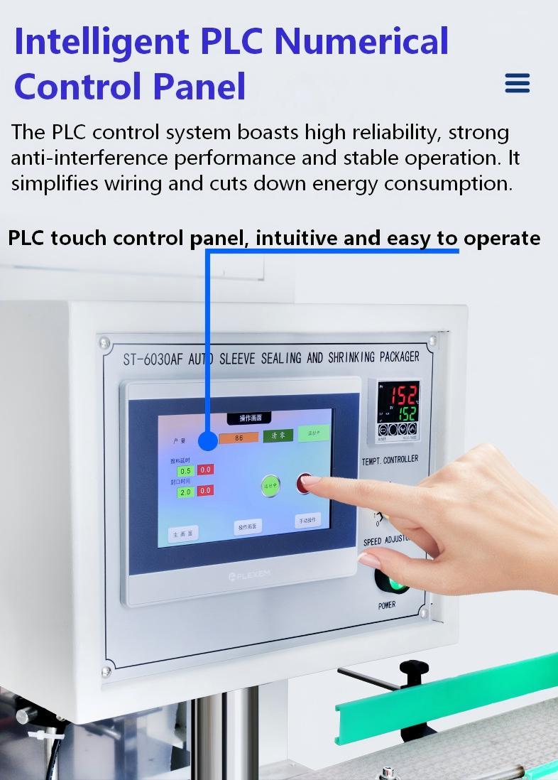 Fully-automatic side pushing sleeve film shrink packaging machine for mineral water bottles beverage beer cans PE film shrink wrapping