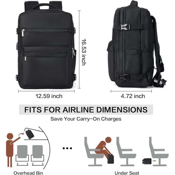 Lightweight Weekender Overnight Bag Flight Approved Duffel Travel Bag 15.6