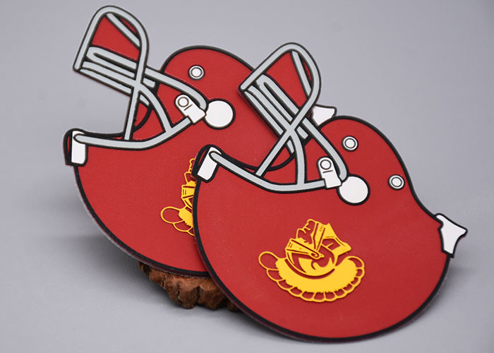 Мягкая ультразвуковая отрезанная заплата силиконовой резины с плоским печатая логотипом