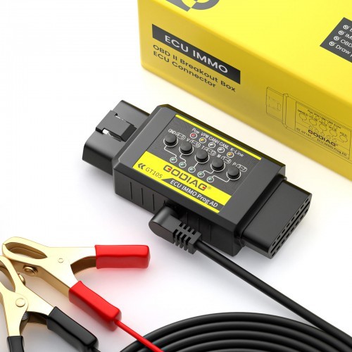 GODIAG GT105 OBD II Breakout Box for ECU Chip Tuning IMMO Programming Connector