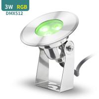 A associação de Inground do controle DMX512 ilumina a cor de 3W IP68 RGB com aprovação de Rohs do Ce