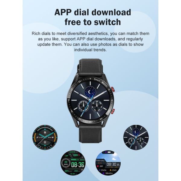Fitness Heart Rate Smart Watch For Huawei with Multi-sport Mode 1.28 inch Touch Screen