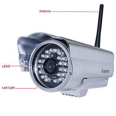 Apexis - Waterproof Wireless IP Camera (Night Vision, Motion Detection, Email Alert)