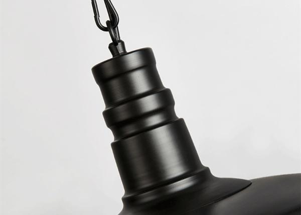 E27 cru de noir de la base D26cm lumière pendante en métal moderne de fil de 39 pouces
