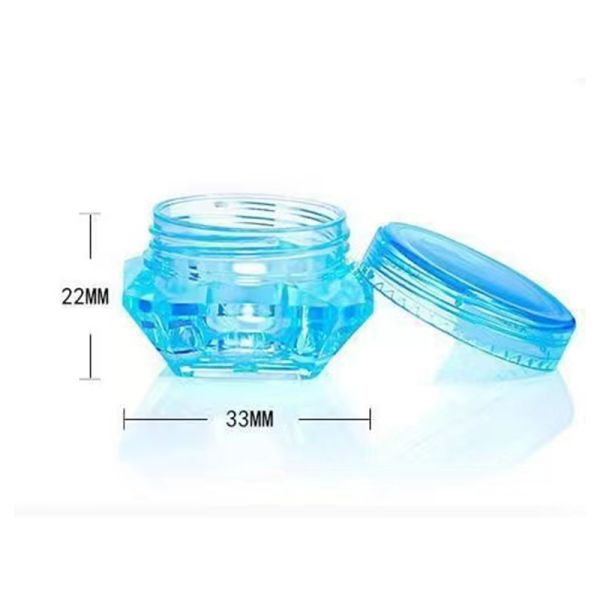 Portable Travel PS Material 3g 5g Plastic Cream Jar with Multiple Colors Options and Silk Printing Customization
