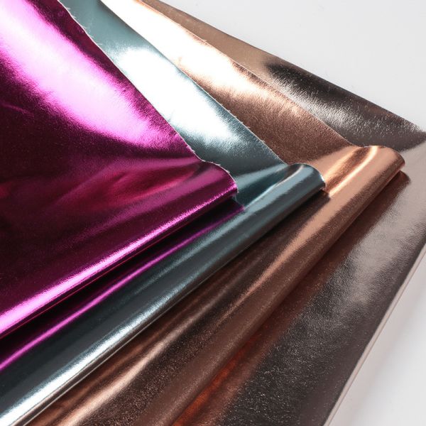 0.5 мм лазерная гравировка PU кожа экологически чистый металл блестящая PU кожа