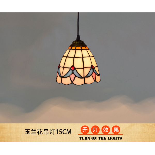 Retro Pendant Lights Stained Glass Lighting Mediterranean Hanging Lamp(WH-TF-23)