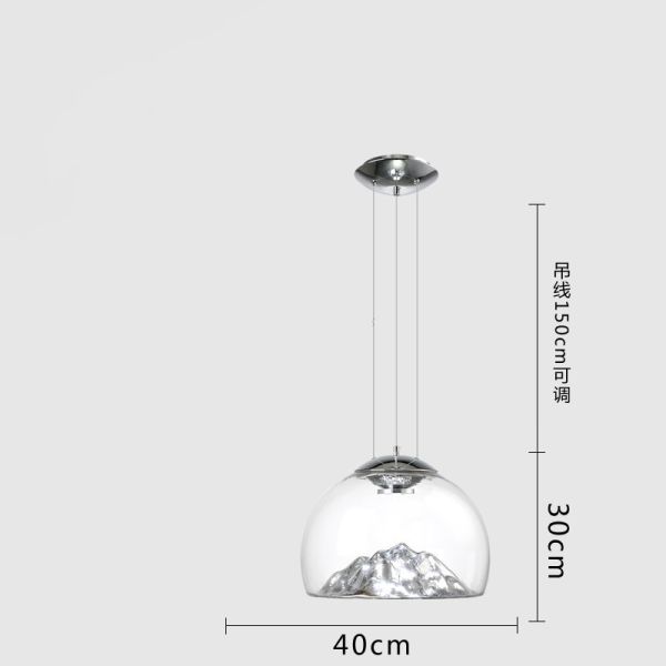 Mountain View Glass Pendant Light Nordic island pendant lights creative coffee bar lamp(WH-GP-97)