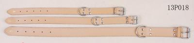 2.5cm / 2cm Width Beige Rope Dog Leash , Leather Cat Collars With Nickel Metal Hook