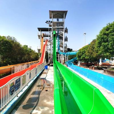 Customized Amusement Park Fiberglass Water Slide  6-8mm Thickness