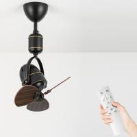 Light Duty LED Ceiling Fan Lights , Wall Mounted Oscillating Fans With Remote Control