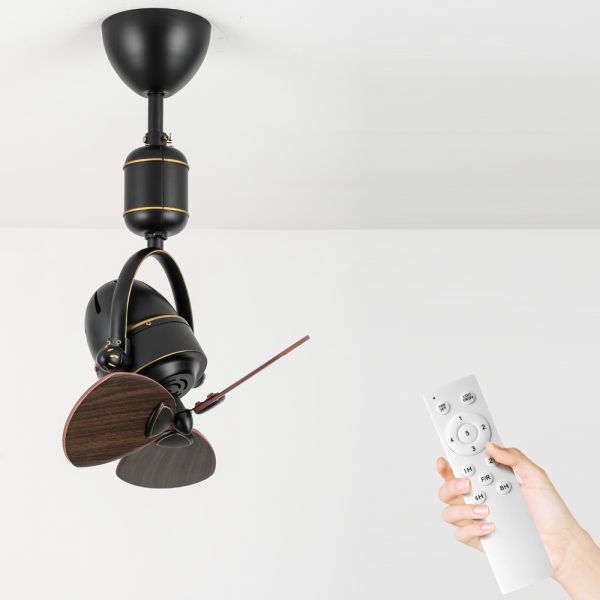 卸売工場向け軽量LEDシーリングファンライト、リモコン付き壁掛け振動ファン