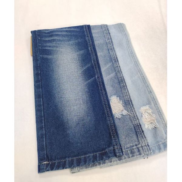 85%Cotton Woven Twill Style Dark Indigo Denim Fabric For Denim Jeans