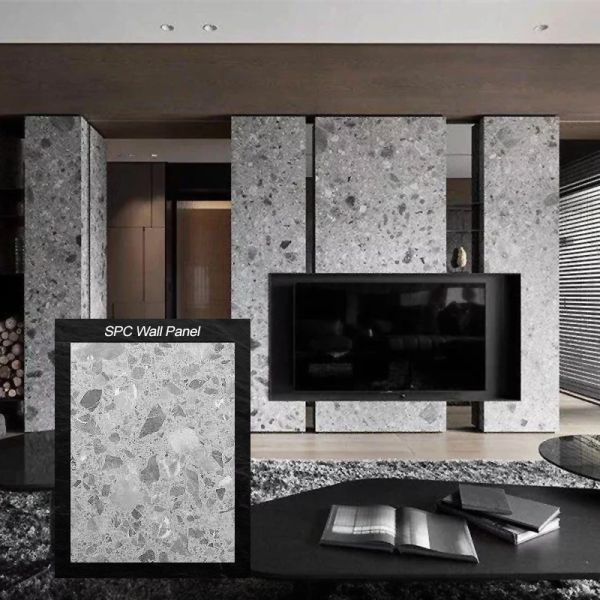 High Quality Spc Wall Panel Interior Wall Cladding 4mm Waterproof 0.1mm Non-scratch Fireproof Spc Wall Panel for Bathroom