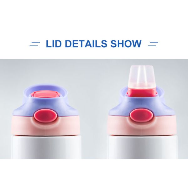 Mixed Color Straight Stainless Steel Kids Water Bottles Leakproof 350ml 12oz