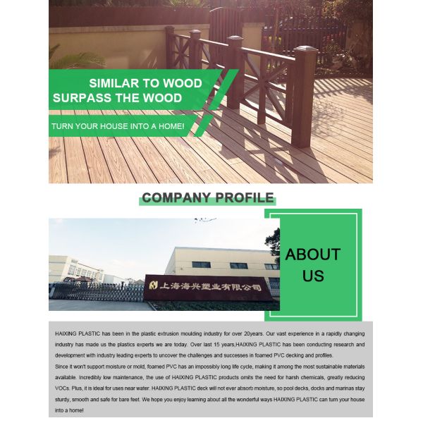 Наружное деревянное стеновое покрытие из ПВХ/ПВХ с технологией коэкструзии ПЭ и деревянными панелями