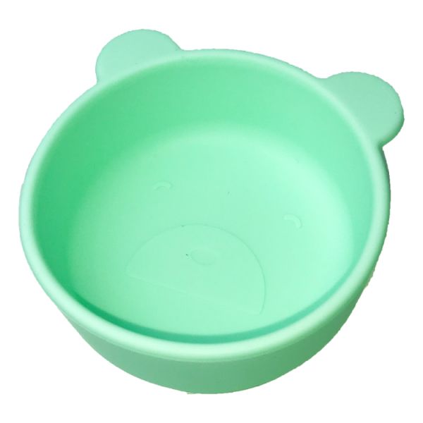 Bear Shape Silicone Baby Tray Food Grade Food Feeding Infant Suction Plate