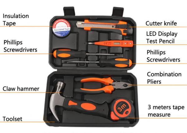 Ensemble d'outils ménagers multifonctionnels de 9 pièces pour un usage domestique quotidien