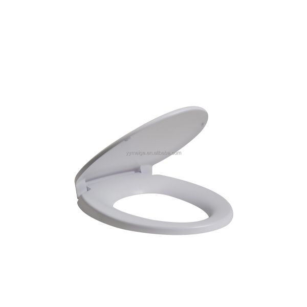 O Shape Lid Round Toilet Seat Cover 435*365*465mm with Buffer Cover Plate Soft Closing PP Slow Silent Closed