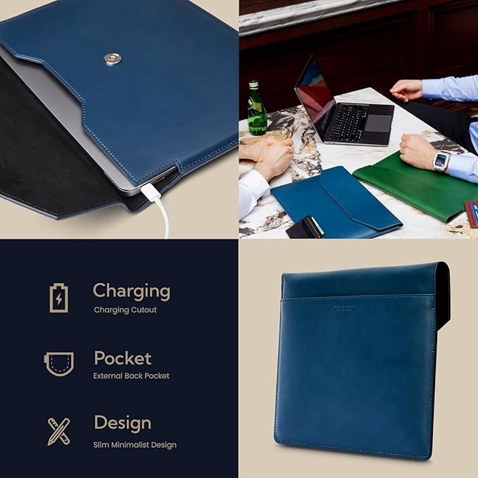 Premium PU Leather Laptop Sleeve Case Slim Compatible for Laptop Stylish Design Custom Logo Wholesale OEM/ODM/Private Label