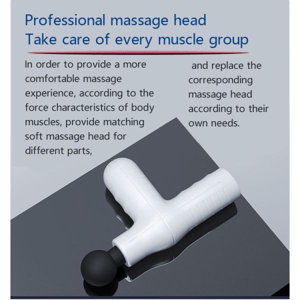 Мини-массажный пистолет для городского фитнеса с двойной ручкой Ударный массажный пистолет для глубоких тканей