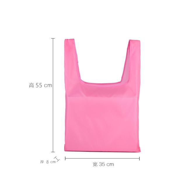 Purple Yellow Reusable Foldable Shopping Bag 55*35cm Fold Up Grocery Bags