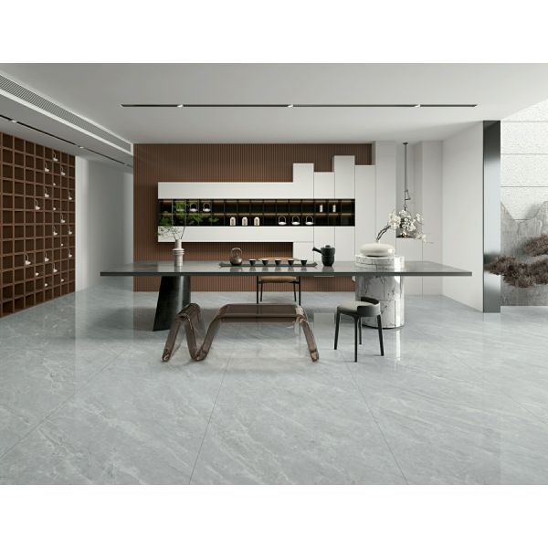 900x1800mm Polished Glazed Porcelain Tile Grey Anti-Slip Indoor