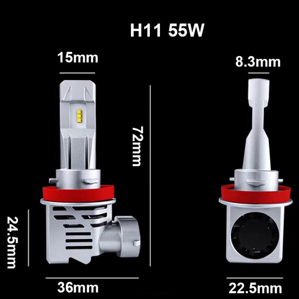 Car LED Headlight H11 H7 55W H4 60/55W Original Bulb Fog Lamp 18000LM H1 9005 9006 HB3 HB4 12V Truck Lights 24V