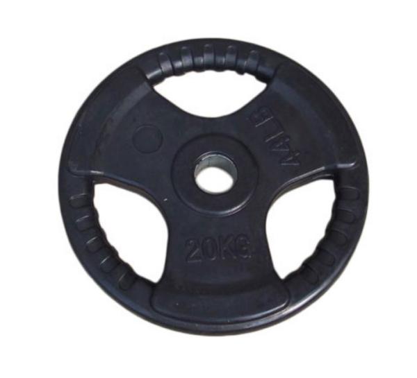 black rubber grip weight plate set, rubber tri grip olympic weight plates