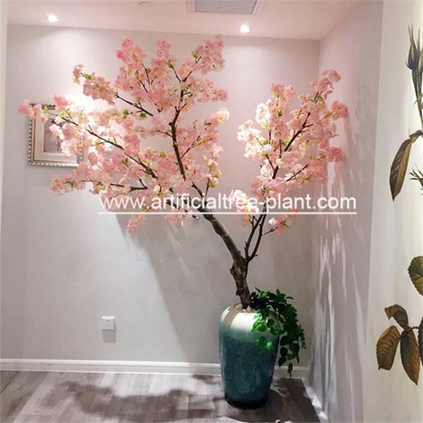 Fashion Vase Cherry Artificial Blossom Tree Sakura Flower Patio Decoration