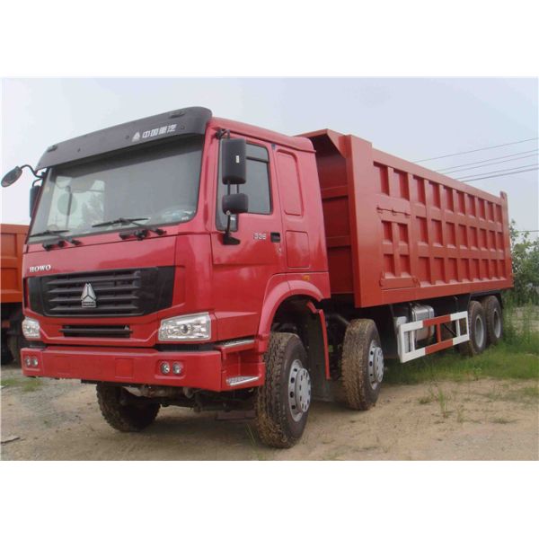 HOWO 8x4 Heavy Duty Dump Trailers , 30 ton 40 Ton 12 Wheeler Dump Truck