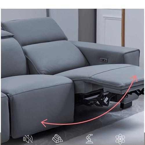 BN Italian Living Room Smart Sofa Function Modern Left And Right Corner Napa Leather Electric Functional Recliner Sofa