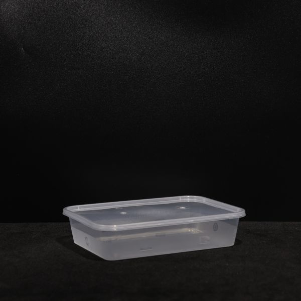 Leakproof 500ml Polypropylene Lunch Box Stackable Printed Snap On Lid For Fruit