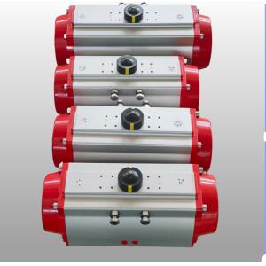 Vanne de commande pneumatique à 90 degrés à simple effet, couleur argent