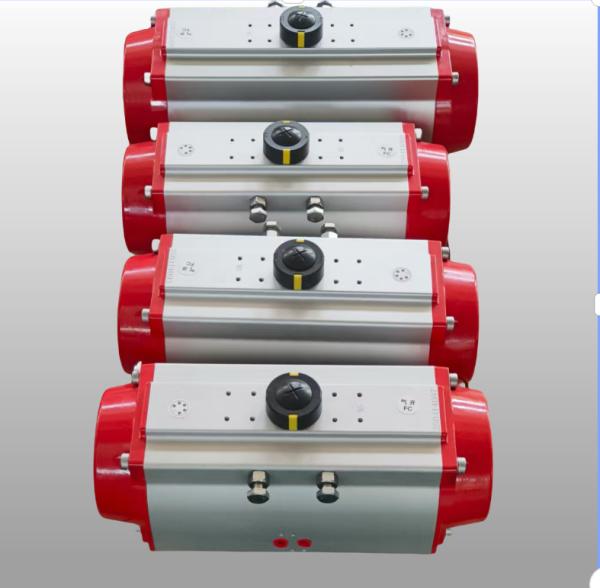 Silver Color Single Action 90 Degree Pneumatic Actuator Control Valve
