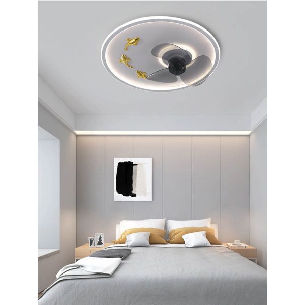 Blade Size LED Fan Ultra-Thin AC220V Fan Light for Bedroom Study and Children's Room