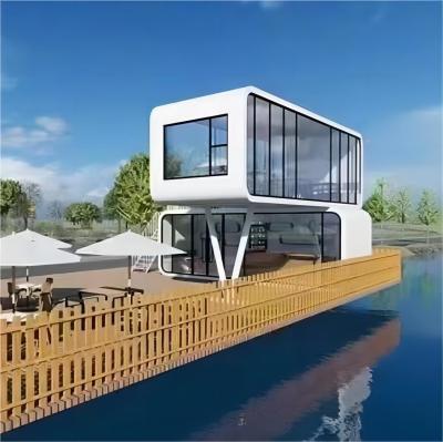 Casa pré-fabricada de luxo com painel de aço e suporte técnico online