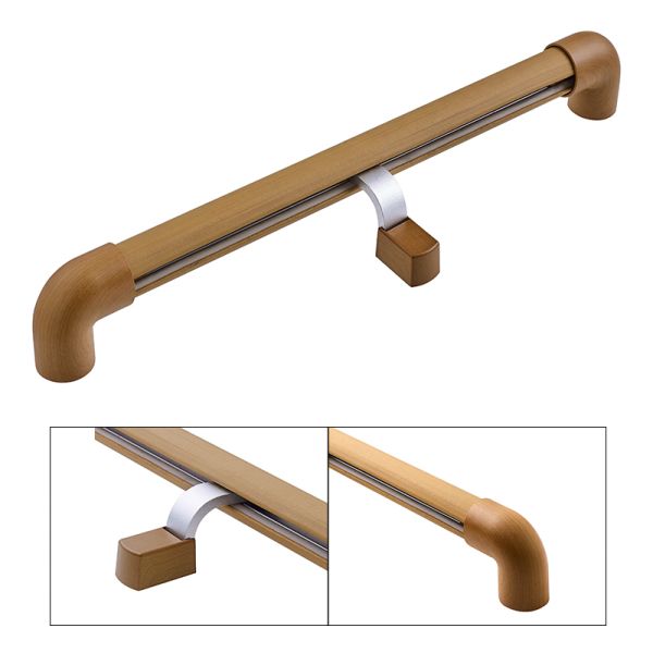 Relle Wood Grain Wall Mounted Stair Handrail, Corridor Safety Grab Bar
