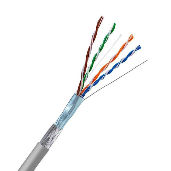 CAT5E SFTP Gray LSZH Jacket 24AWG 100 MHz Ethernet Cable 328FT