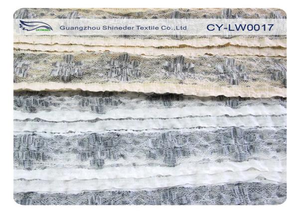 Dramatic Charming Stretch Lace Fabric For Shirt Bag , Polyester Spandex Fabric CY-LW0017
