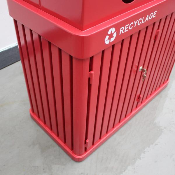 Customized Metal Outdoor Trash Cans 120 Liter Outdoor Garbage Bin Rectangular