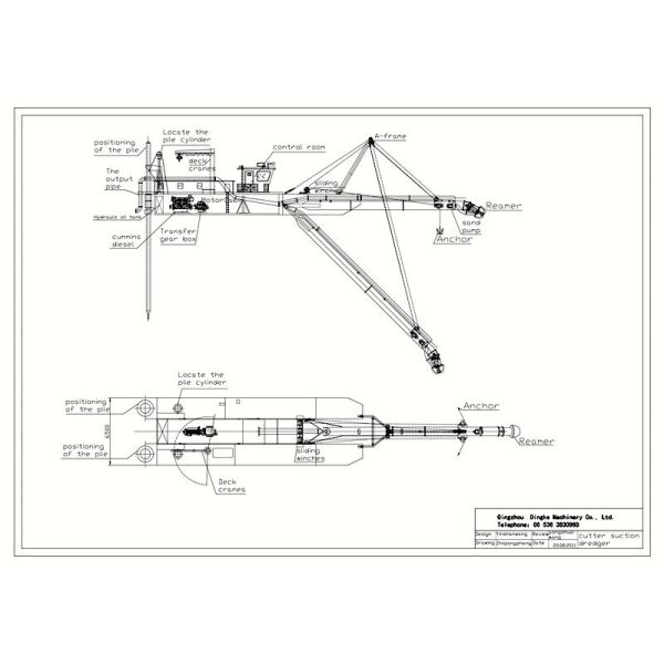 Water Flow 3000m3/H 38m Length Diesel Engine Mud Dredger with ISO Certification