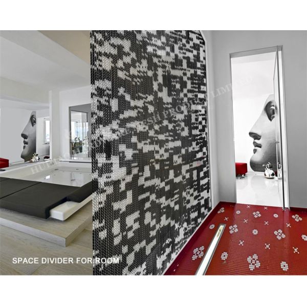 Wall Divider 1.6mm Metal Mesh Drapery Anodized Surface Treatment Aluminium Chain Link