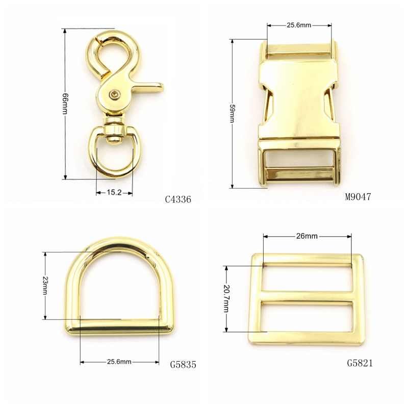 Matte Black Safety Metal Release Buckle Dog Collar Quick Release Buckle Bag Metal Lock Closure Buckle