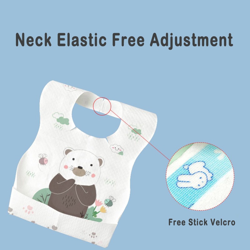 Одноразовые пищевые бибки для малышей с индивидуальным цветом для удобной и чистой еды