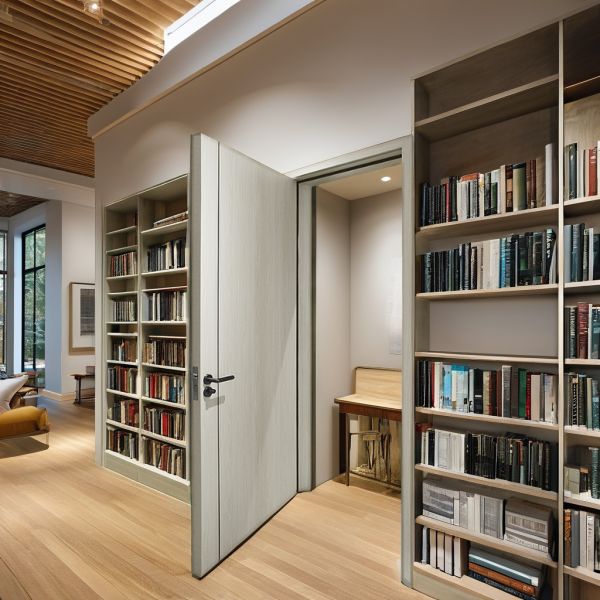 Modern Bedroom Interior Solid Wood Door Custom Ready To Install For House