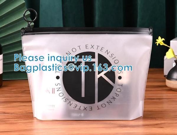 Biodegradbale, Make Up Pouch With Zippe, Travel Toilet Cosmetic Bag, Bikini Zip Lock Slider Packaging Bag